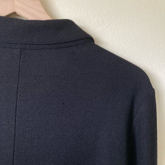 Eileen Fisher 100% Wool Zip Up Jacket Large in Black - Picture 9 of 10